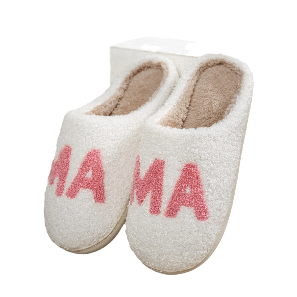 MAMA Weihnachtsgeschenk Plüsch-Baumwoll-Hausschuhe