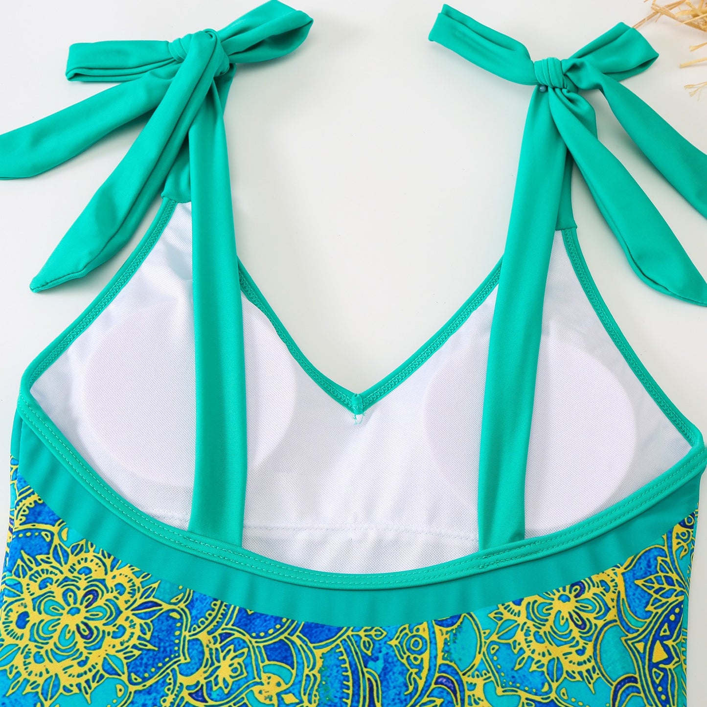 Der beste Sommerbadeanzug für Frauen, schlankmachendes und Retro-Außenhandels-Riemenbadeanzug-Set, Chiffon