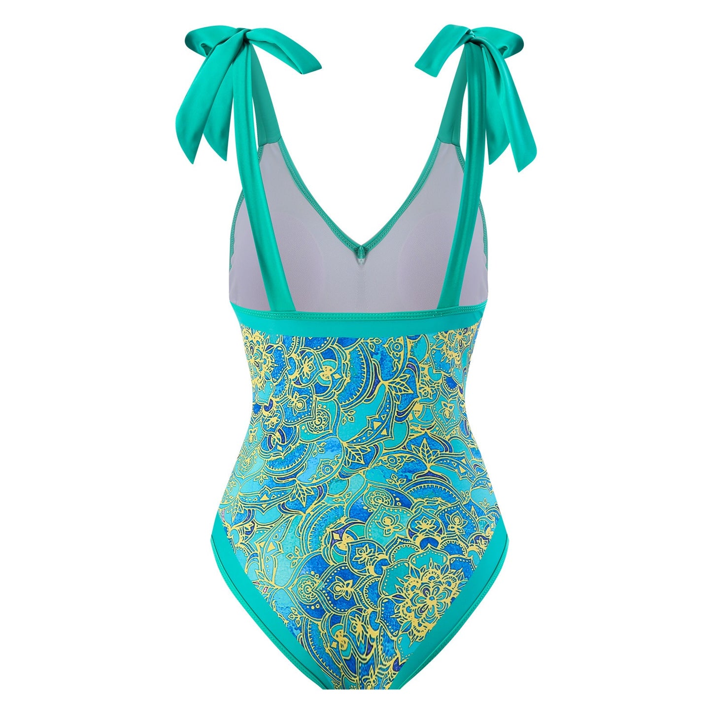 Der beste Sommerbadeanzug für Frauen, schlankmachendes und Retro-Außenhandels-Riemenbadeanzug-Set, Chiffon