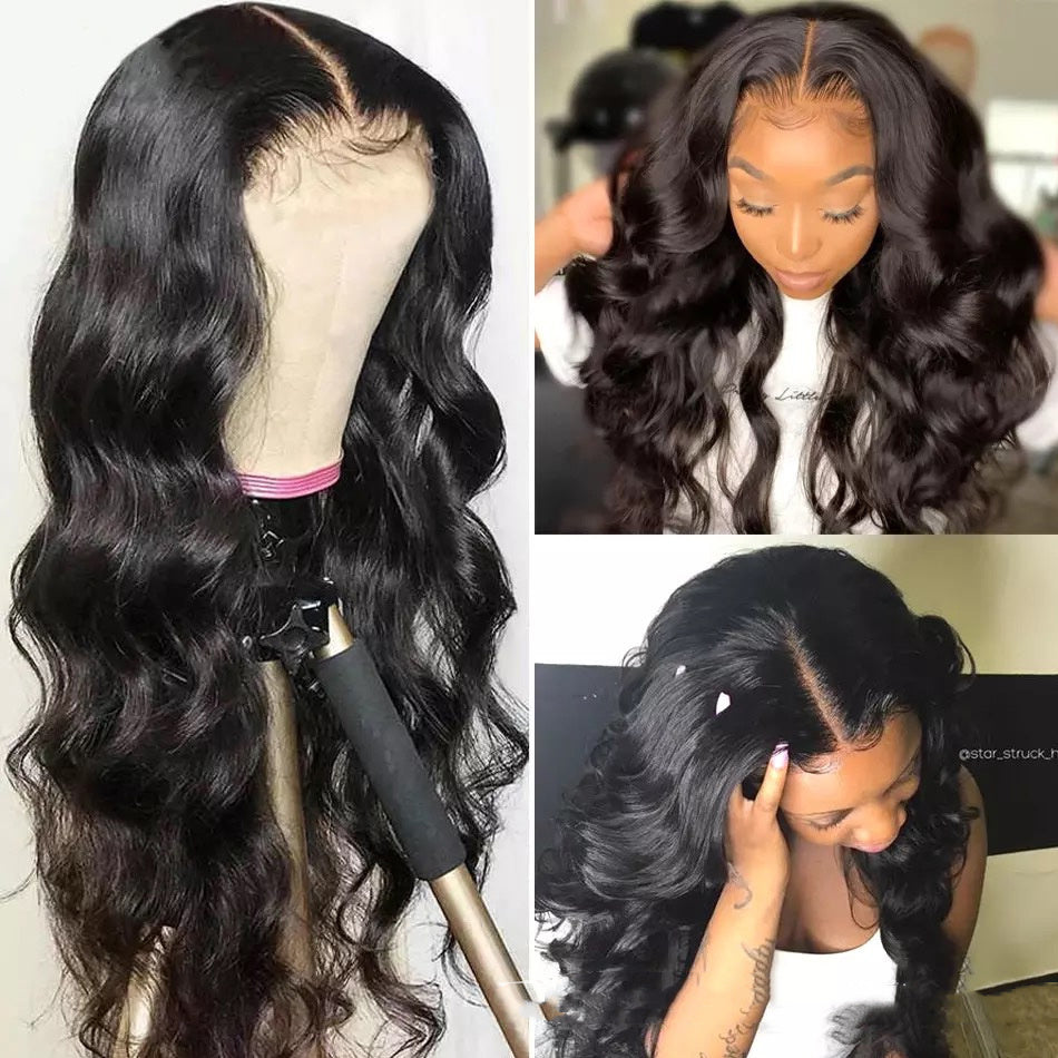 Body Wave Echthaar Lace Front Perücken