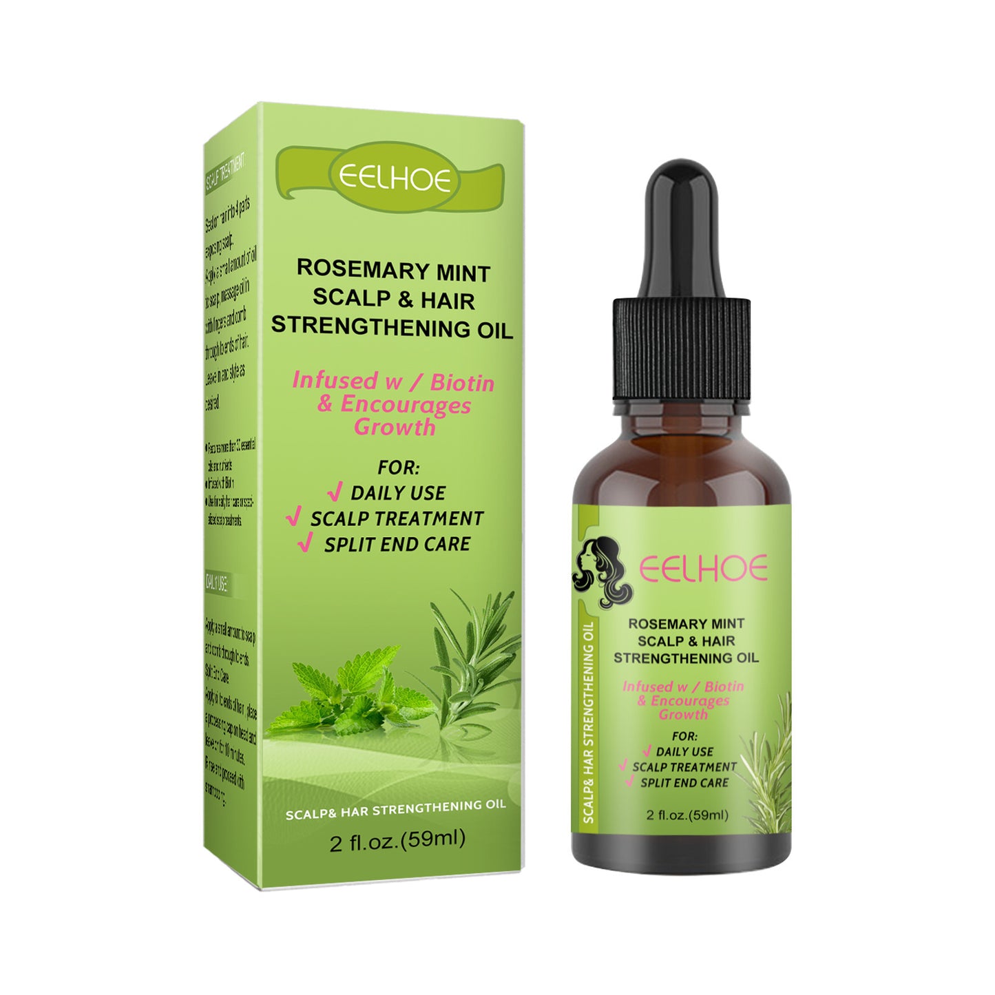 Rosmarin-Minze-Haarwuchsfluid Kopfhautmassage