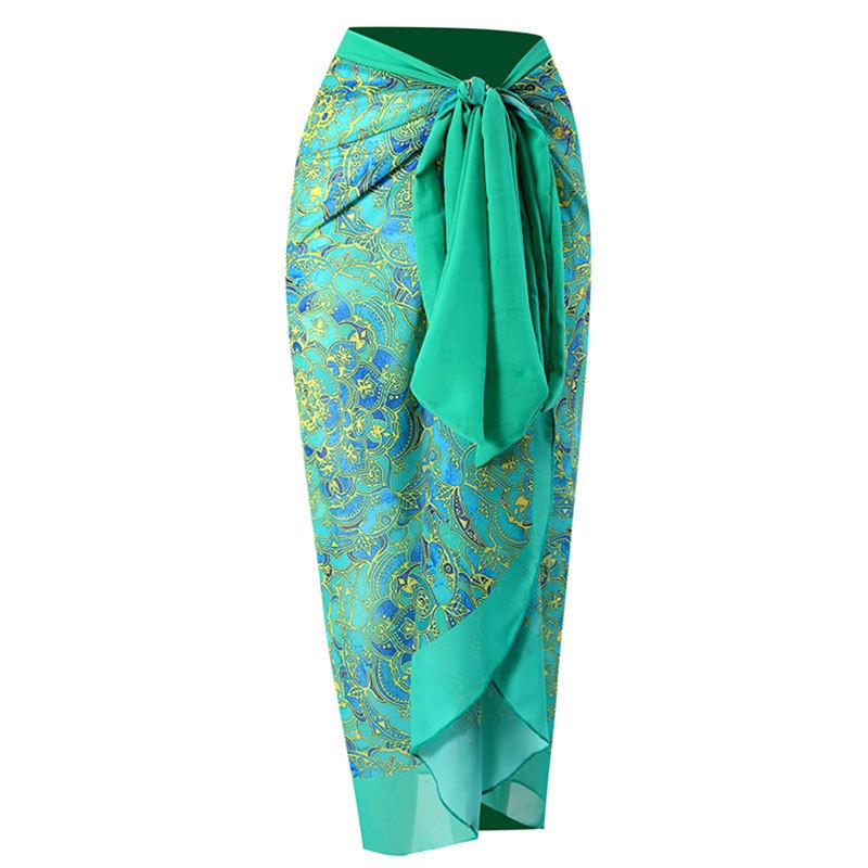 Der beste Sommerbadeanzug für Frauen, schlankmachendes und Retro-Außenhandels-Riemenbadeanzug-Set, Chiffon