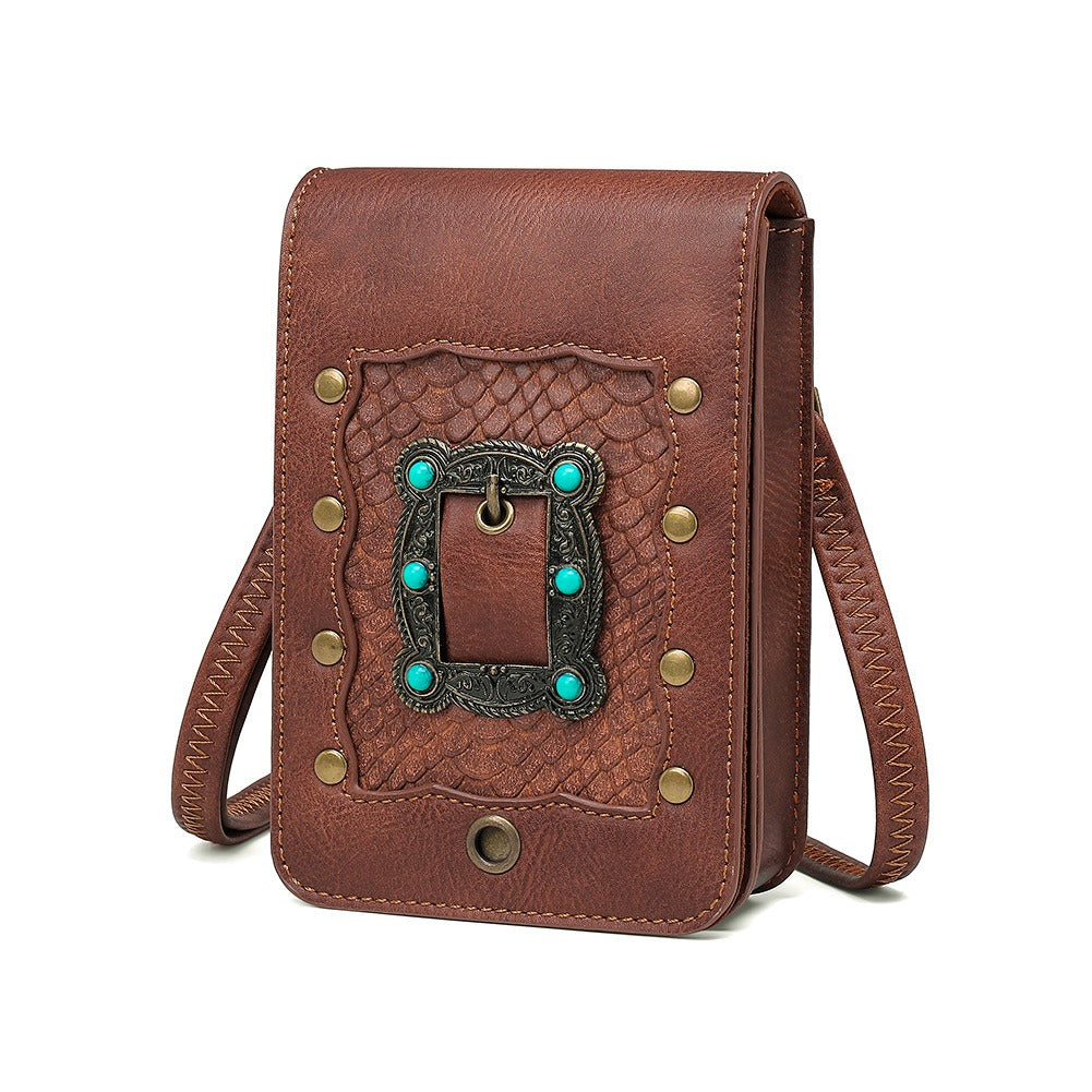 Neu Tasche Frauen Punk Frauen Eine Schulter Schräge Straddle Tasche MINI Kleine Quadratische Tasche