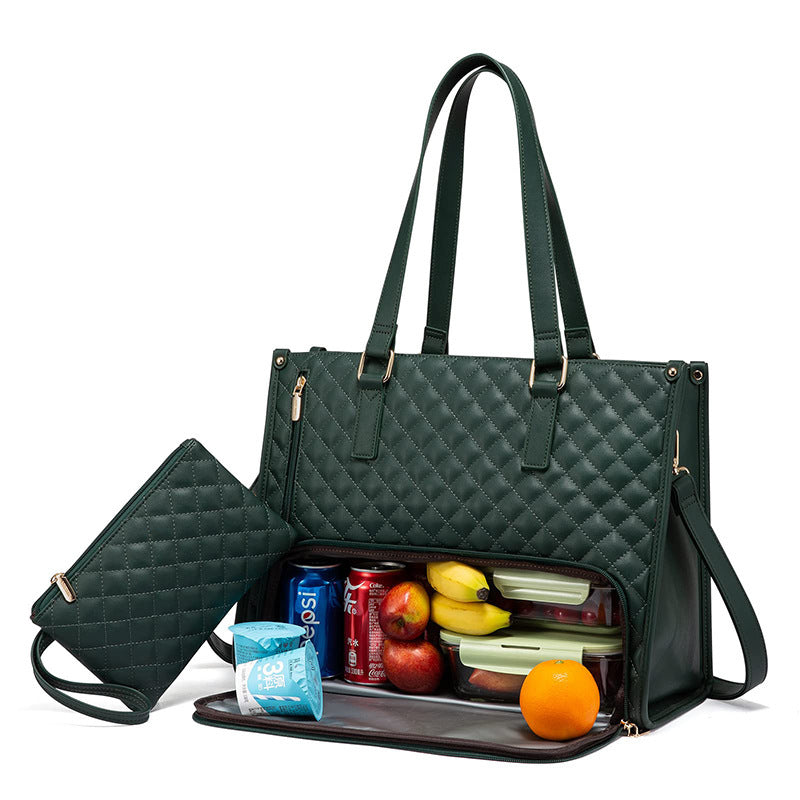 Stilvolle gesteppte Lunchtasche – isolierte, auslaufsichere und multifunktionale Handtasche