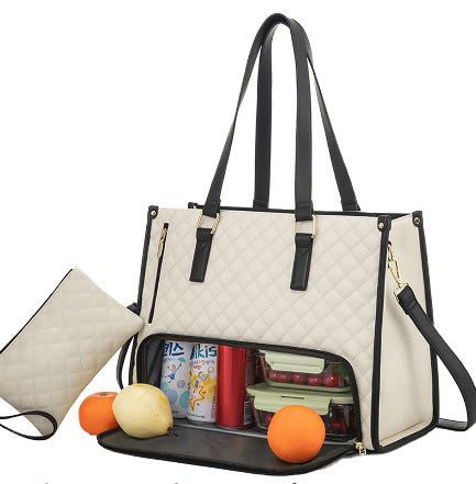 Stilvolle gesteppte Lunchtasche – isolierte, auslaufsichere und multifunktionale Handtasche