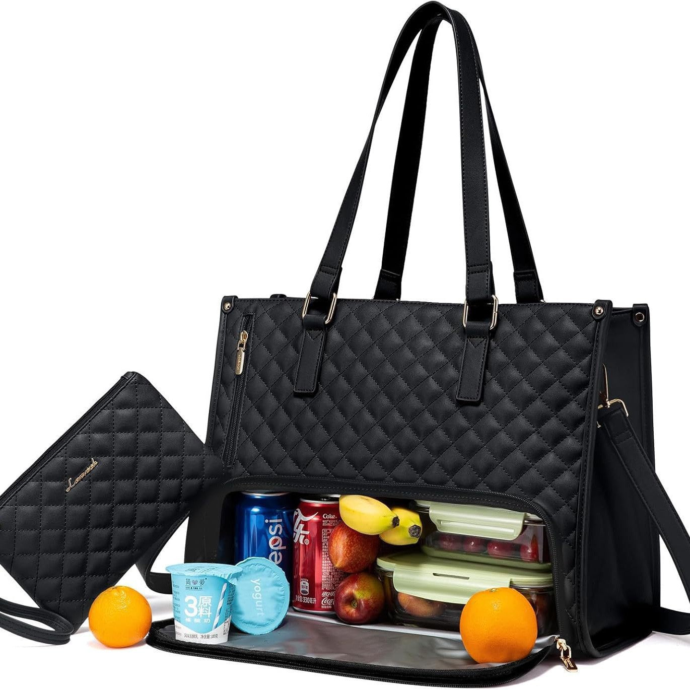 Stilvolle gesteppte Lunchtasche – isolierte, auslaufsichere und multifunktionale Handtasche