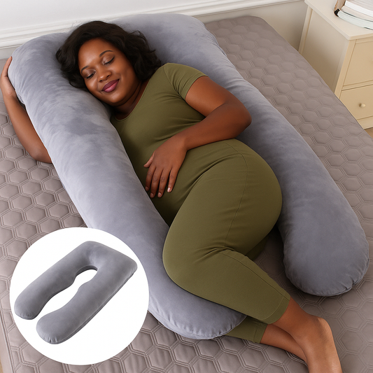 Sleep comfortably through every stage of pregnancy and beyond.
Designed with premium soft materials and ergonomic support, this U-shaped maternity pillow helps reduce pressure on your body and improves your overall sleep quality.
✅ Removable, washable cov
